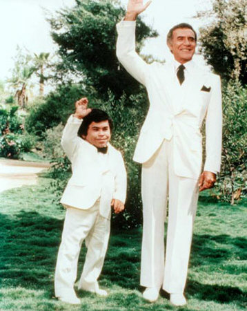 Herve Villechaize & Richardo Montalban in Fantasy Island, perhaps his most iconic role.