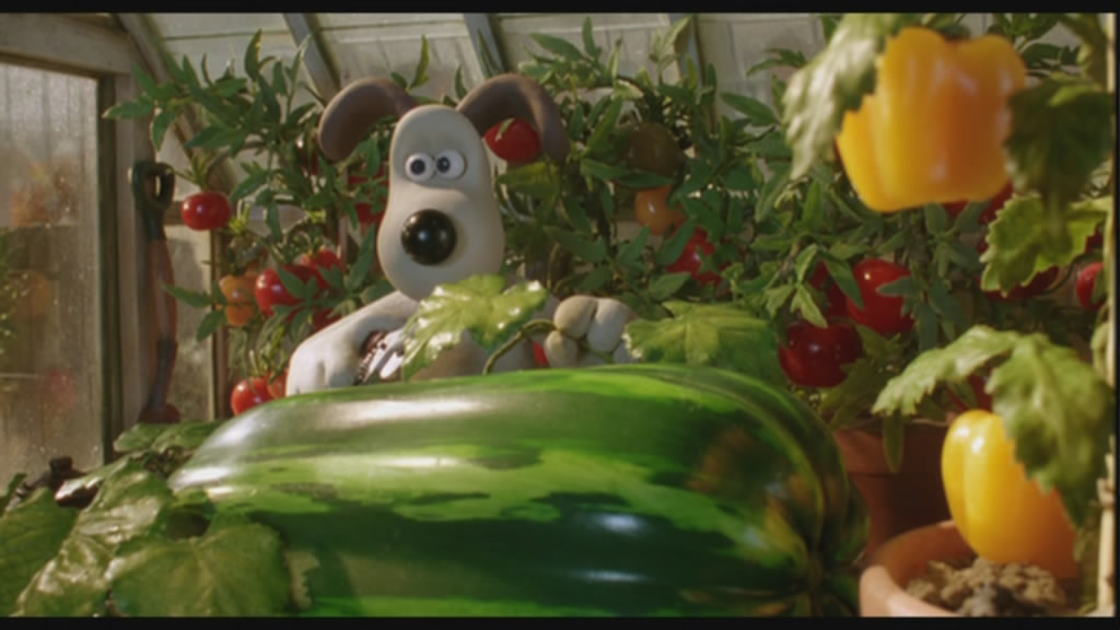 Gromit hated vegetable soup, but he loved his vegetables large.