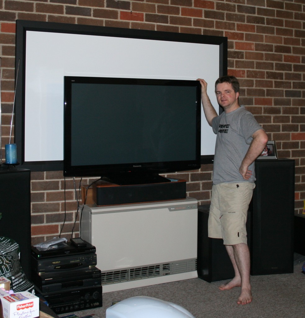 Rodney posing in front of new equipment.... 