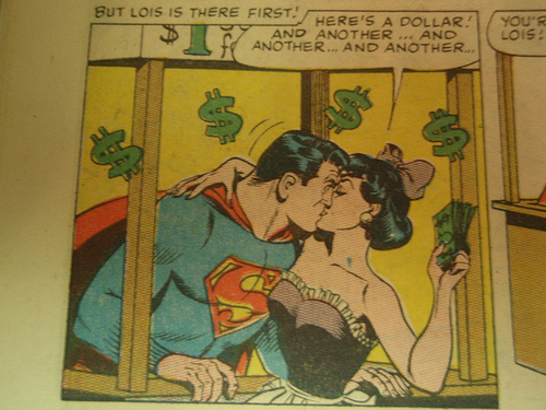 Superman kissing