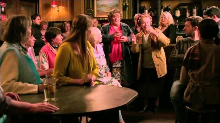 Agnes starts the Macarena....