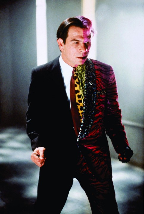 Tommy Lee Jones as Two Face, in Batman Forever.