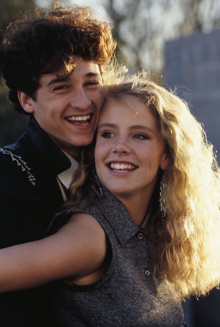 Amanda Peterson with co-star Patrick Dempsey in Can't Buy Me Love, 1987.