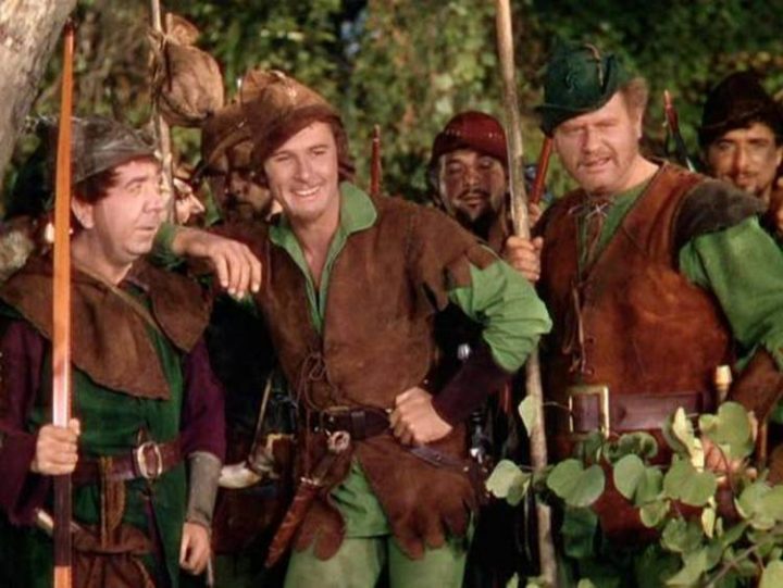 Errol Flynn (centre) in 1938's The Adventures Of Robin Hood.