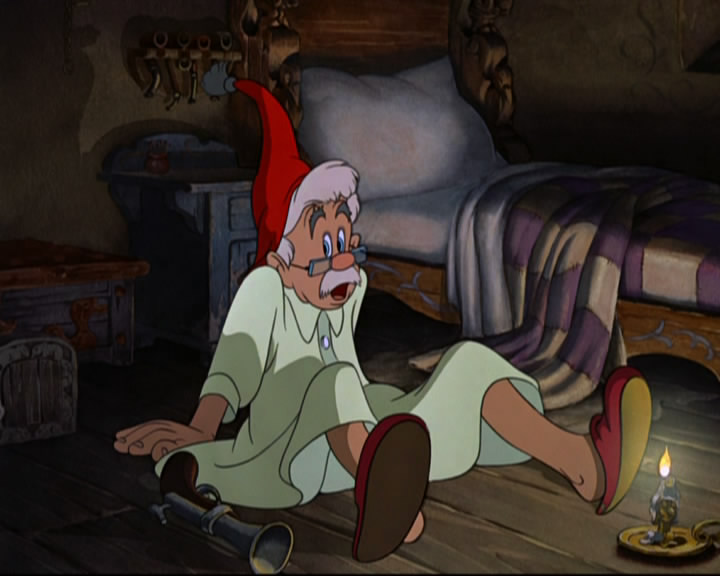 Geppetto was stunned to find himself sitting on the floor...