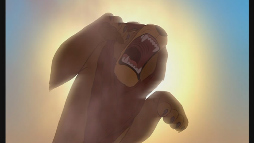 Mufasa leaps for freedom....