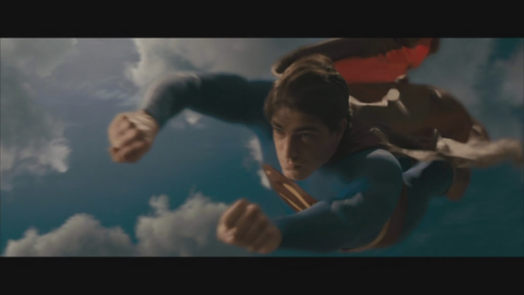 Superman flies into action.