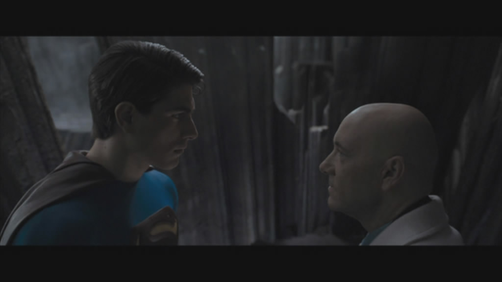 Showdown between Superman and Lex Luthor.