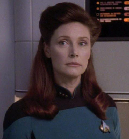 Wendy Hughes as she appeared in Star Trek: The Next Generation.