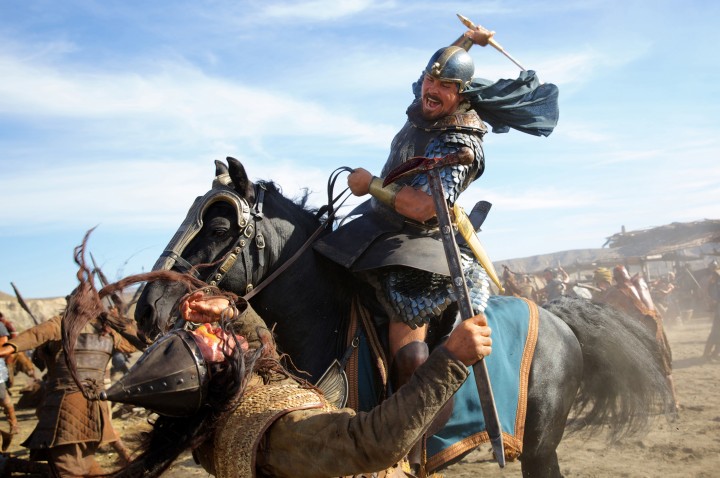 DF-04525 - Moses (Christian Bale) charges into a fierce battle.