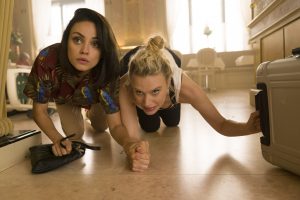 Mila Kunis as "Aubrey" and Kate McKinnon as "Morgan" in THE SPY WHO DUMPED ME.